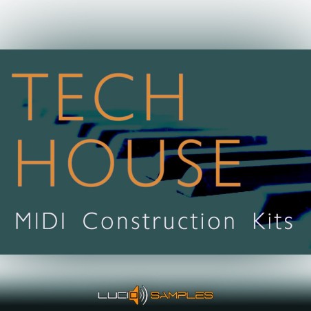Kits de construção Midi Tech House - Pacote com 221 amostras de MIDI