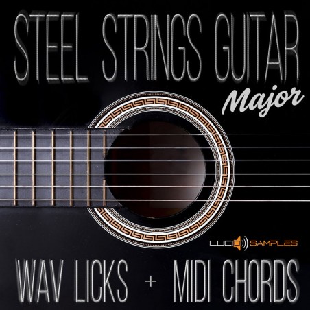 Steel Strings Gitaarvoorbeelden, 75 Major Wav-licks en Midi-akkoorden Steel Strings Gitaarvoorbeelden, 75 Major Wav-licks en Midi-akkoorden