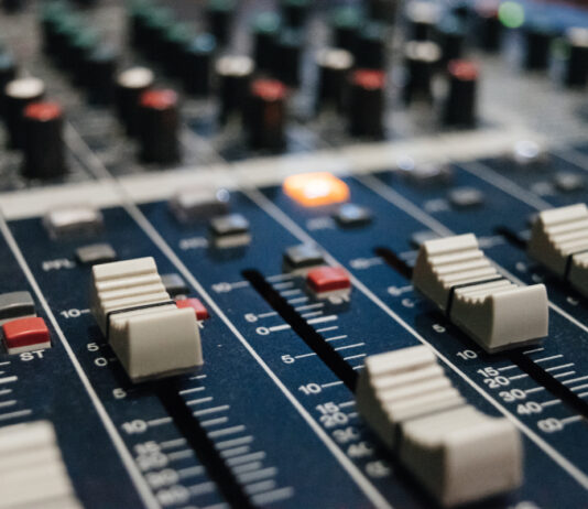 How to master recordings? Working with sound frequencies recording console photo