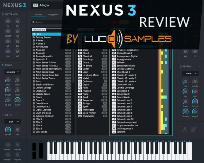 Sample libraries in Nexus 3 vst plugin