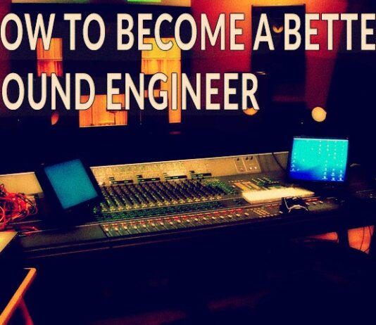 Record studio for audio engineer