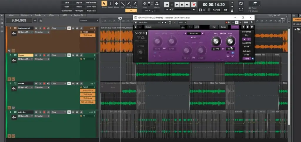 Cakewalk interface